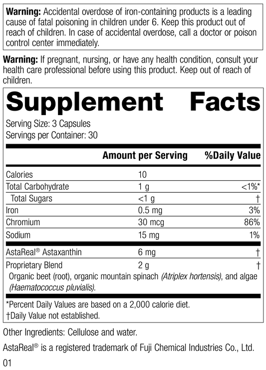 Rev 01 of Nutrition Label
