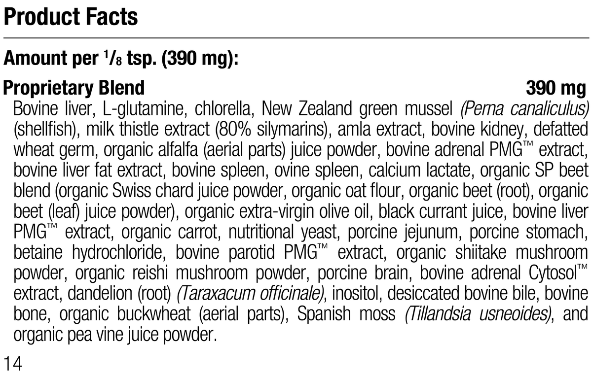 Canine Dermal Support, 30 g, Rev 10 Supplement Facts