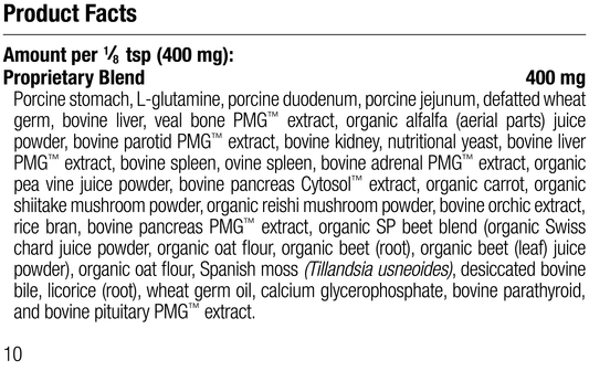 supplement fact label